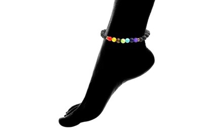 7 Genuine Chakra Healing Natural Stone Bead Anklet