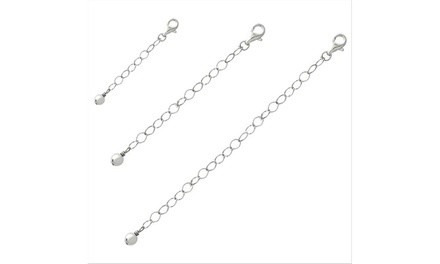 Sterling Silver Necklace or Bracelet Extender Set