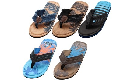 Norty Men's Memory Foam Footbed Sandals