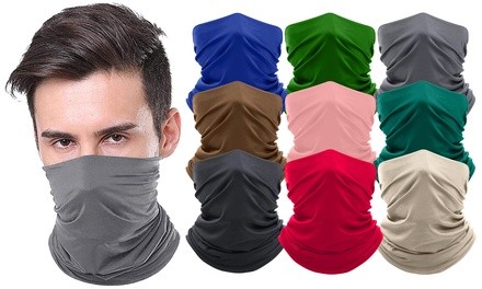Moisture-Wicking Breathable Stretch Gaiter Face Mask (4-Pack)