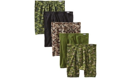 Hanes Men's FreshIQ 100% Cotton Camo Boxer Briefs (5-Pack)