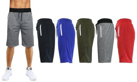 Galaxy By Harvic Men's Slim-Fit French Terry Jogger Shorts (S–3XL)