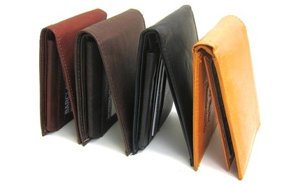 Men's Leather Bi-Fold Wallets (1- or 2-Pack)