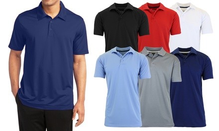 Men's Galaxy By Harvic Moisture-Wicking Tagless Polo Shirt (S–3XL)