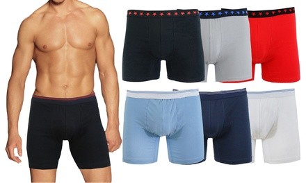 Men's Galaxy By Harvic Cotton Stretch Boxer Briefs (3-Pack; S–2XL)