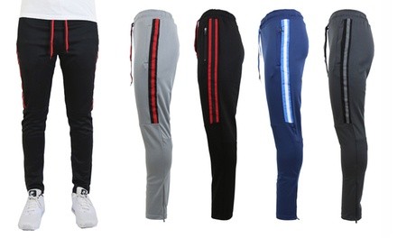 2-Pack Galaxy By Harvic Men's Active Moisture-Wicking Stripe Joggers (S-2XL)