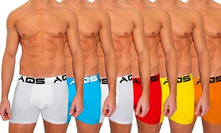 AQS Men's Classic Fit Colorful Boxer Briefs (6-Pack) 