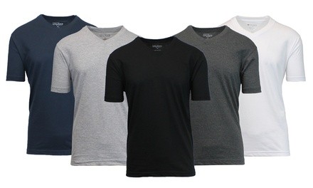 Men's Short-Sleeve V-Neck T-Shirt (3-Pack; M-6XL)