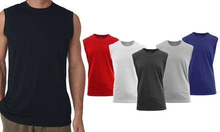 Men's Fitted Muscle Tank Top (5-Pack) (M-5XL)