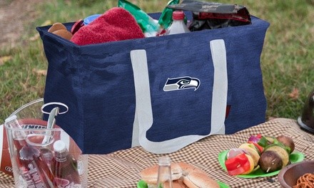 Logo Brands NFL Crosshatch Collapsible Picnic Caddy Tote