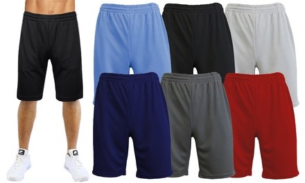 Galaxy By Harvic Men's Moisture-Wicking Active Mesh Performance Shorts (S–2XL) (3-Pack)