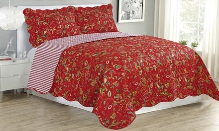 Glory Home Design Cushioned Quilt Set (3-Piece)