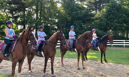 One or Five 30-Minute Private Horseback-Riding Lessons at Rocking Horse Farm (Up to 34% Off)