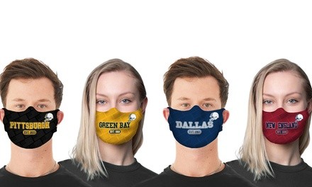 Reusable Fabric Football-Themed Non-Medical Face Masks (2-Pack)
