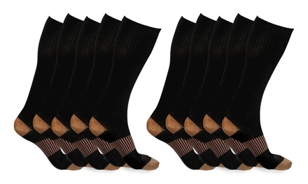 XFit Copper-Infused Compression Socks (5-Pack)