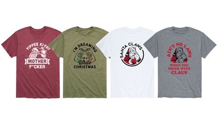 Instant Message Men's Funny Santa Claws Tees (S-3XL)