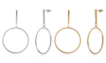 Clearance: Nina and Grace Women's Circle-Drop Post Earrings