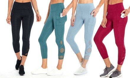 Bally Total Fitness Women's High-Rise Mid-Calf Leggings. Plus Sizes Available.