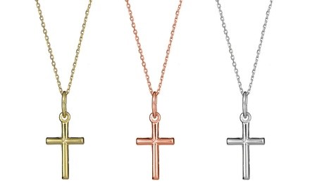 Children's Sterling-Silver Hypoallergenic Cross Necklace