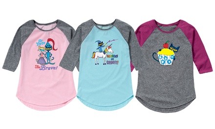 Instant Message: Pete the Cat Kids' Colorful Raglan