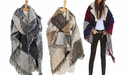 Women's Oversized Blanket Scarf Scarves Gift