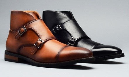 Vincent Cavallo Men's Monk-Strap Dress Boots