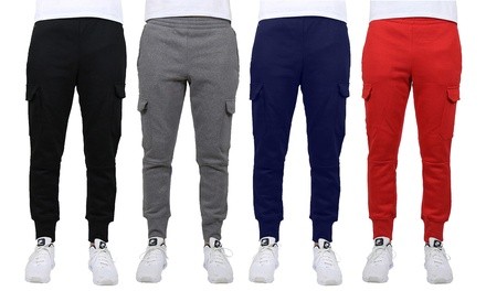 Men's 2-Pack Cargo Fleece Joggers (S-XL)