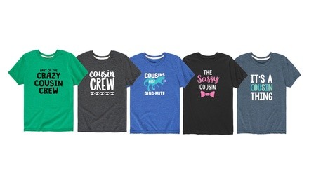 Instant Message: Cute Cousin Crew Matching Kids Tee