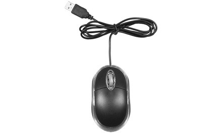 800 DPI Optical USB Scroll Mouse With Red LED