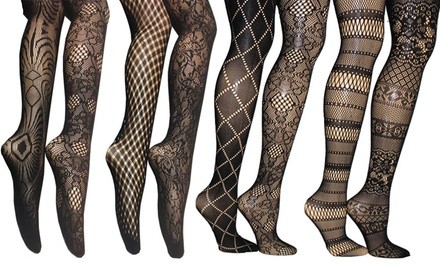 Women's Fishnet Tights (6-Pack). Plus Sizes Available.
