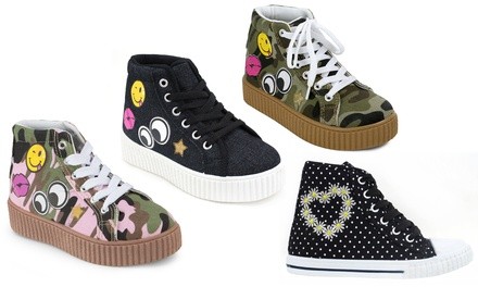 Olivia Miller Girl's High-Top Sneakers