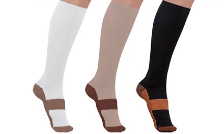 Unisex Copper-Infused Compression Socks (5-Pack)