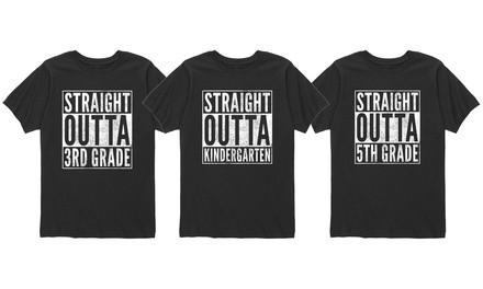 Instant Message: Youth's Straight Outta School K-5th Grade Tees