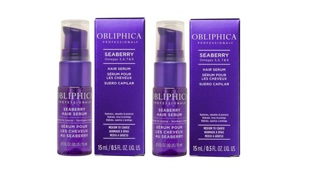 2 Pack! Obliphica Seaberry Hair Serum Medium to coarse hair