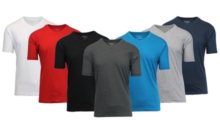 Men's Short Sleeve V-Neck T-Shirts (3-Pack). Extended Sizes Available