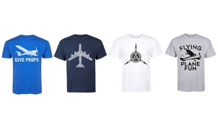 Plane Fun Men's Tee. Extended Sizes Available.