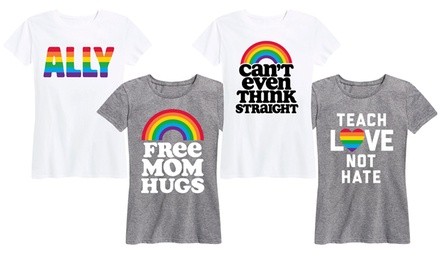 Instant Message Women's Pride, Proud Mom Tees. Plus Sizes Available.