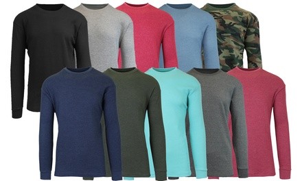 2-Pack Galaxy By Harvic Men's Waffle-Knit Thermal Shirts (S-5XL)