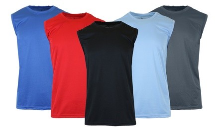 Men's Moisture-Wicking Wrinkle-Free Performance Muscle Tee (S-2XL)