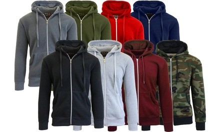 Galaxy by Harvic Men's Slim-Fit Fleece-Lined Zip Hoodie (2-Pack; S–2XL)