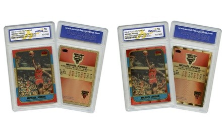 Michael Jordan 1996-97 Fleer Polychrome 10th Anniv. Rookies Gem-Mint 10 - 2 Pack
