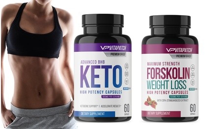 BHB Keto Diet Pills & Pure Forskolin Extract Fat Burner (Combo)