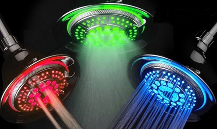 DreamSpa Color-Changing Chrome-Face 5-Setting LED Showerhead