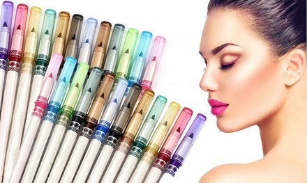 Professional Cosmetic Vivid Multicolor Eyeliner Precision Pencils 12 or 24 Pack