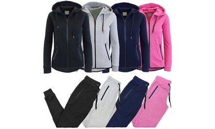 Women's Slim-Fit Tech-Fleece Hoodie & Joggers Set