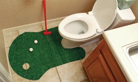 Piddle Poop and Putt Golf Toilet Rug