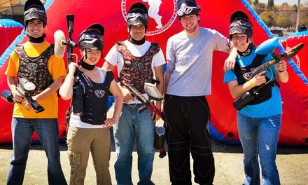 Gun, Mask, and All-Day Admission for One, Two, Four, Six, or Twelve from Paintball Tickets (Up to 85% Off) 