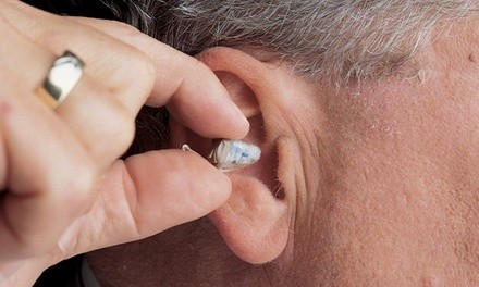Hearing Aid Repair, Year Supply of Batteries, or Hearing Aid Cleaning from New Sound Hearing (Up to 77% Off)