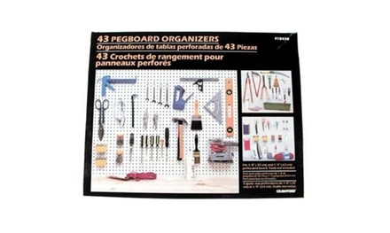 Lehigh Group 1843B-6 43 Piece Pegboard Kit, Silver 