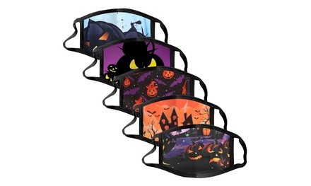 Halloween Mixed Color Printing 5PC Anti-sputum Protective Mask